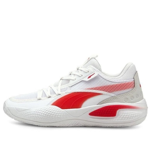 PUMA Court Rider Team 'White High Risk Red Basketball Sneakers - Picture 1 of 12